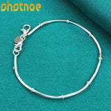925 Silver Snake Bone Chain Bracelet Women Party Engagement Gift
