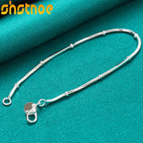 925 Silver Snake Bone Chain Bracelet Women Party Engagement Gift