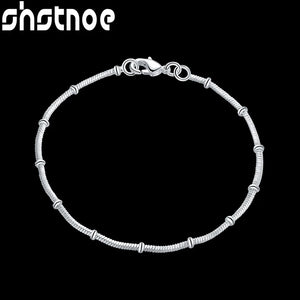 925 Silver Snake Bone Chain Bracelet Women Party Jewelry