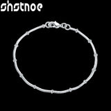 925 Silver Snake Bone Chain Bracelet Women Party Jewelry