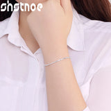 925 Silver Snake Bone Chain Bracelet Women Party Jewelry