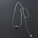 925 Silver Snake Bone Chain Bead Collar Neckchain Women's Jewelry