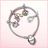 925 Silver Snake Bracelet Lockpad Castle Charm DIY Charm Bracelet