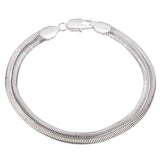 925 Sterling Silver Snake Bracelet Anklet Fine Jewelry For Woman Gift