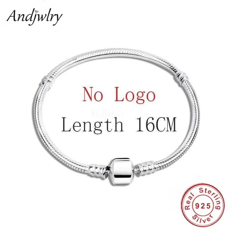 925 Silver Snake Chain Bangles & Bracelets Charm Jewelry