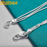 925 Silver Snake Chain Bow Bracelet for Women Gift Jewelry
