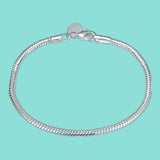 925 Silver Snake Chain Bracelet Women Men Jewelry