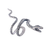 925 Sterling Silver Snake Clip Earrings Vintage Women Jewelry