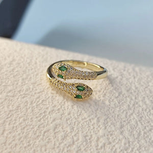 925 Silver Snake Zircon Rings Women Wedding Jewelry