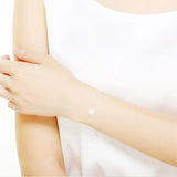 925 Silver Snow Sparkling Chain Bracelet for Ladies