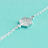 925 Silver Snow Sparkling Chain Bracelet for Ladies