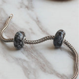 925 Silver Snowflake Charm Bead for Bracelet