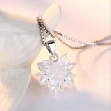 925 Silver Snowflake Necklace 1ct Moissanite Pendant