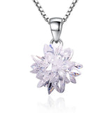 925 Silver Snowflake Necklace 1ct Moissanite Pendant