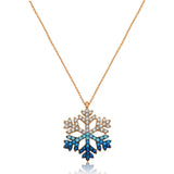 925 Silver Snowflake Pendant Ladies Chain Necklace Gift for Women