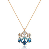 925 Silver Snowflake Pendant Ladies Chain Necklace Gift for Women