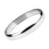 925 Sterling Silver Solid Smooth Bracelet Bangles For Women Men Charm