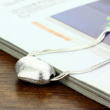 925 Silver Sweet Heart Pendant Snake Chain Necklace 18 Inch