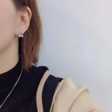 925 Silver Space Astronaut Rocket Stud Earrings Asymmetric Small Women Jewelry