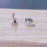 925 Silver Space Astronaut Rocket Stud Earrings Asymmetric Small Women Jewelry