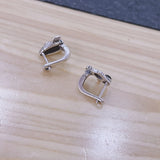 925 Silver Space Astronaut Rocket Stud Earrings Asymmetric Small Women Jewelry