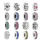 925 Sterling Silver Spacer Charms Beads for Bracelets DIY Jewelry Making