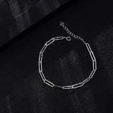 925 Silver Sparkling Chain Bracelet for Women