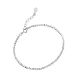 925 Silver Sparkling Chain Bracelet for Women