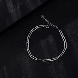 925 Silver Sparkling Chain Bracelet Women Ins Niche Bracelet
