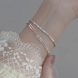 925 Silver Sparkling Chain Bracelet for Women