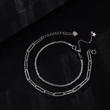 925 Silver Sparkling Chain Bracelet Women Ins Niche Bracelet