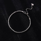 925 Silver Sparkling Chain Bracelet Women Ins Niche Bracelet