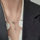 925 Silver Sparkling Ball Choker Necklace for Women
