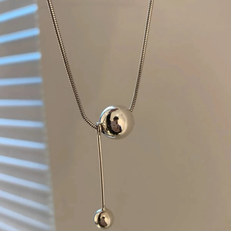 925 Silver Sparkling Ball Choker Necklace for Women