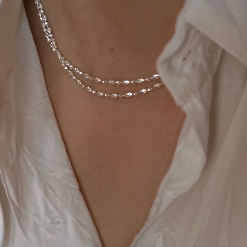 925 Silver Choker Necklace Sparkle