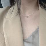 925 Silver Sparkling Choker Necklace Zircon Fine Jewelry