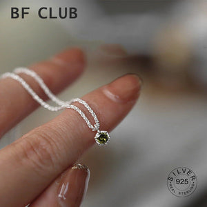925 Silver Sparkling Choker Necklace Zircon Fine Jewelry