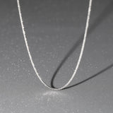 925 Silver Sparkling Clavicle Chain Necklace for Women