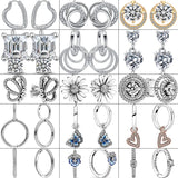 925 Silver Zircon Charms Earring Butterfly Heart Eternal Pav?