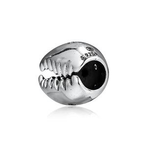 925 Silver Coffee Bean Shell Charm for Bracelets Necklace Jewelry