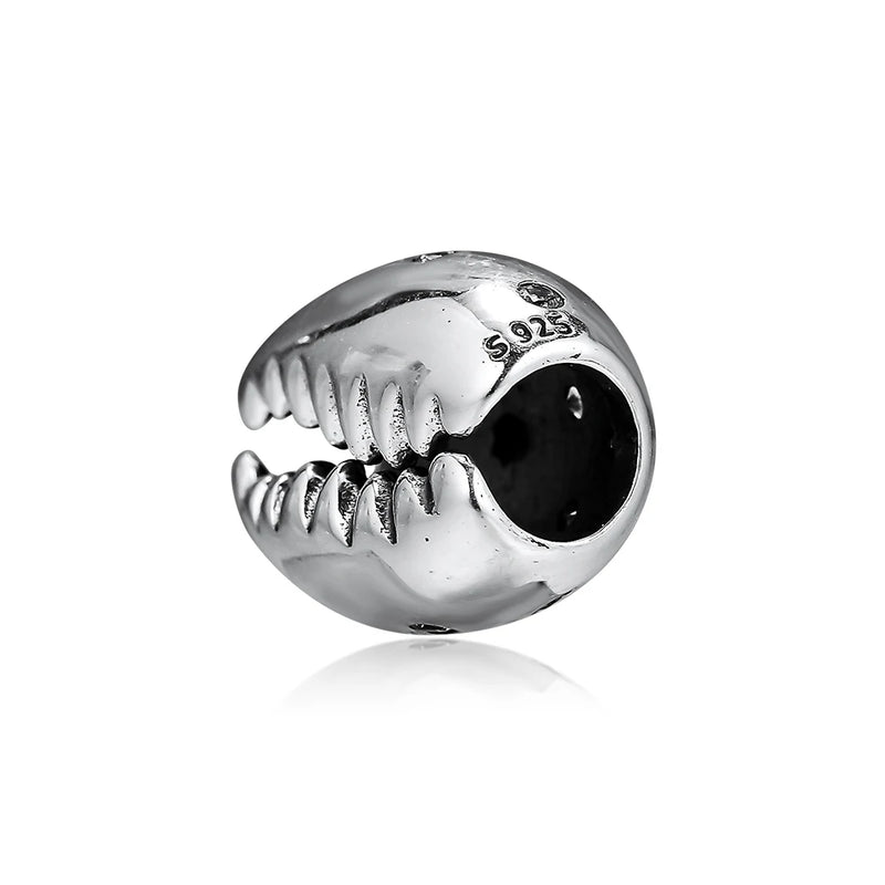 925 Silver Coffee Bean Shell Charm for Bracelets Necklace Jewelry