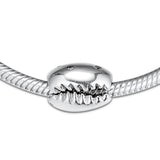 925 Silver Coffee Bean Shell Charm for Bracelets Necklace Jewelry