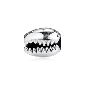925 Silver Coffee Bean Shell Charm for Bracelets Necklace Jewelry