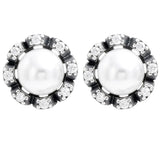 925 Silver Crown Daisy Flower Tiara Wishbone Earrings