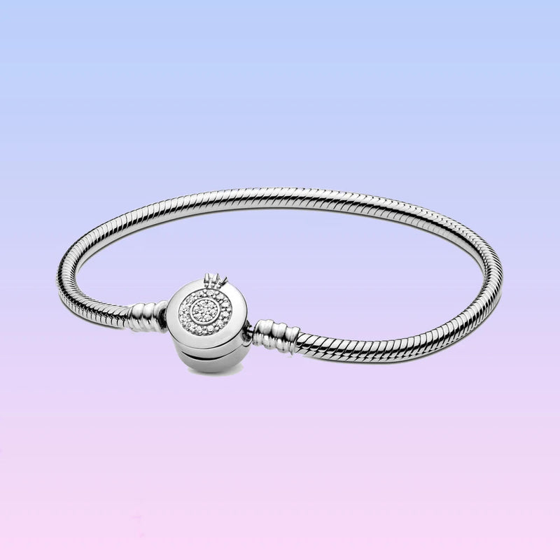 925 Silver Crown O Chain Bracelet for Women Birthday
