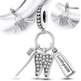 925 Silver Family Tree Dangle Charm Bead for Bracelet Pendant