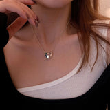 925 Silver Sparkling Zircon Choker Necklace For Women