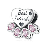 925 Silver Love Wings Charm Snowflake Heart Bead Bracelet Women Jewelry
