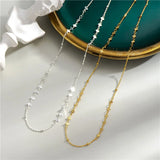 925 Silver Peach Heart Choker Necklace Sparkling Clavicle Chain Short Necklace