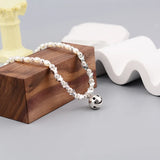 925 Silver Pearl Choker Smile Face Necklace Fine Jewelry